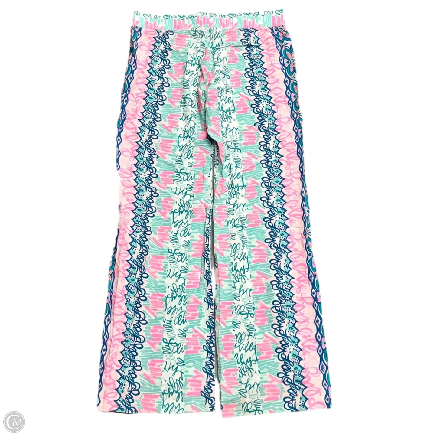 Pants Designer By Lilly Pulitzer In Blue & Pink, Size: M