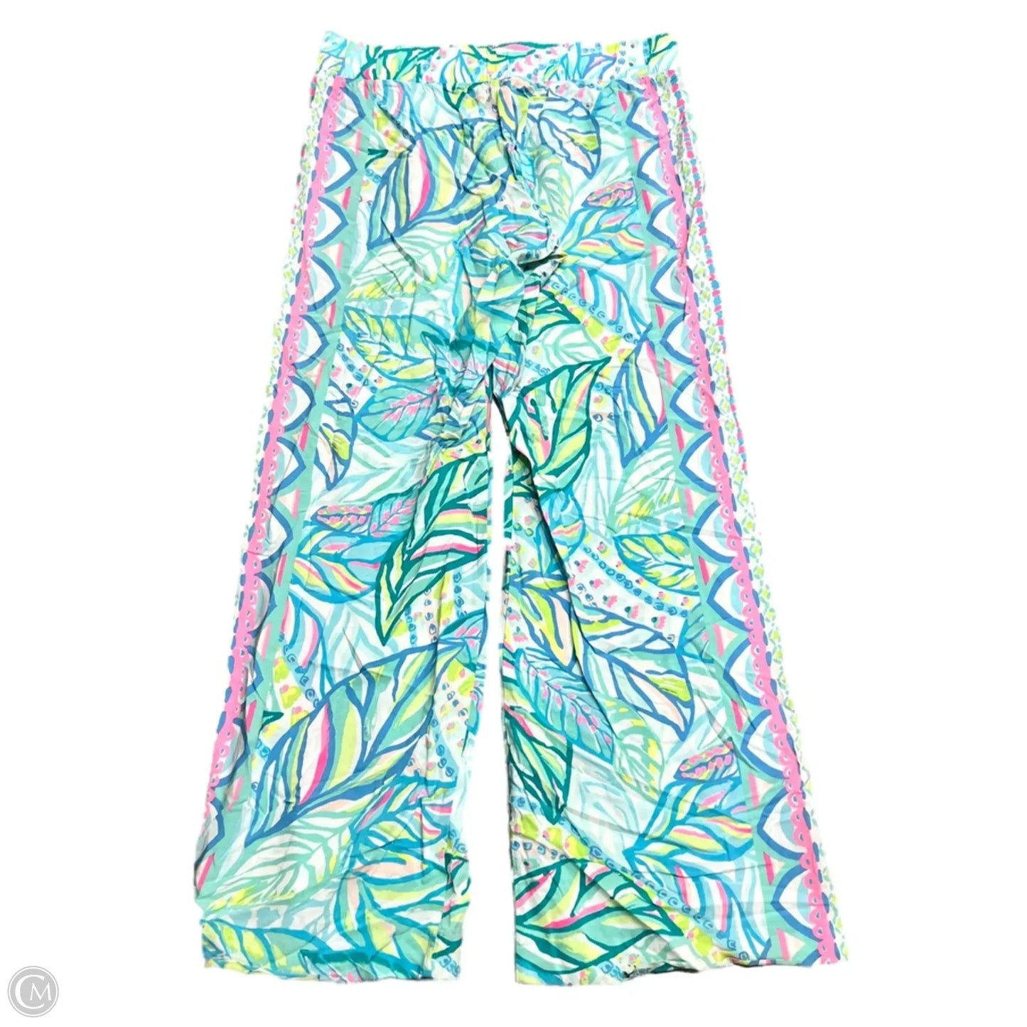 Pants Designer By Lilly Pulitzer In Blue & Green, Size: M