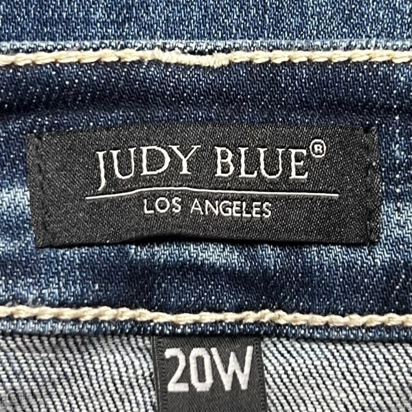 Jeans Flared By Judy Blue In Blue Denim, Size: 20