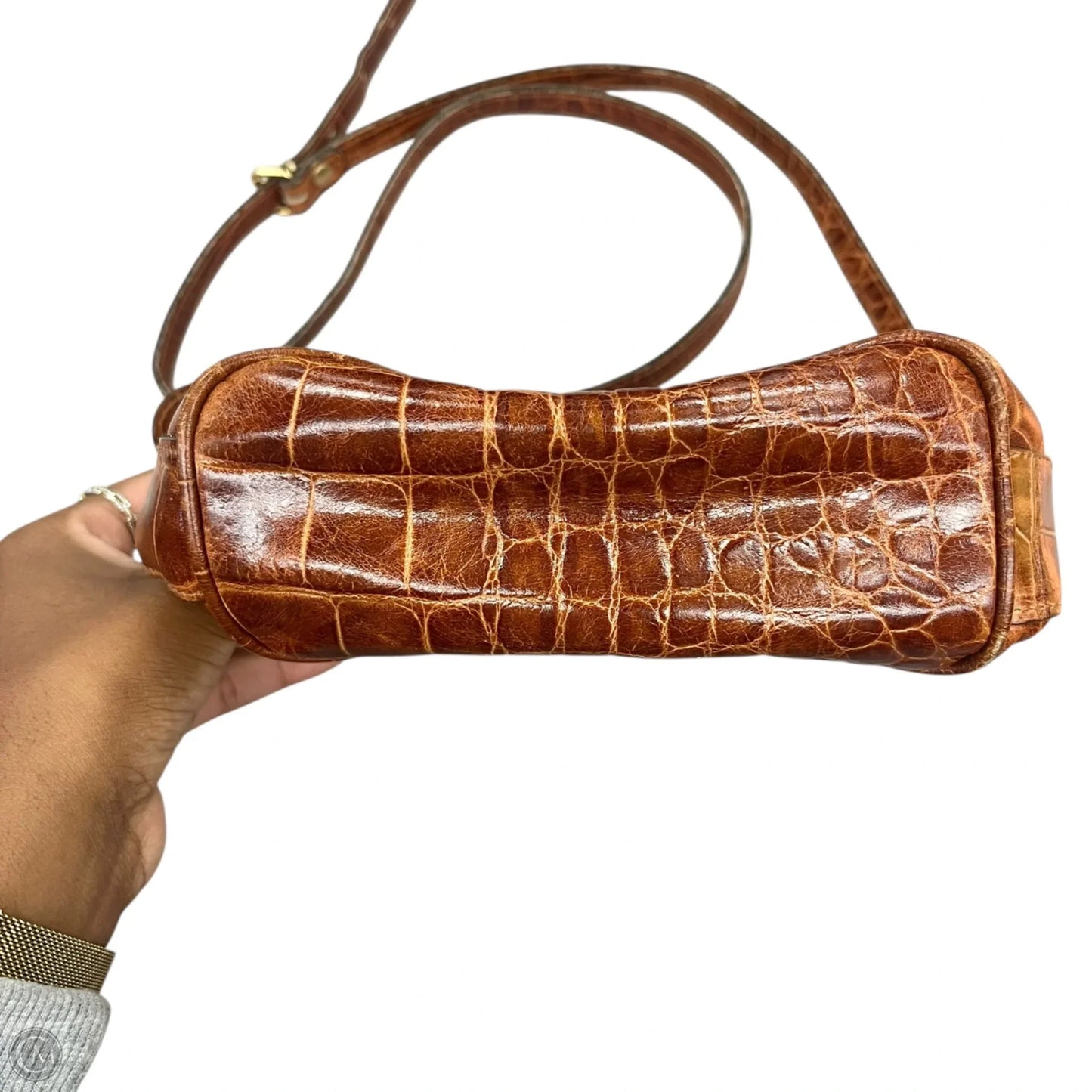 Crossbody Leather By Bloomingdales, Size: Medium