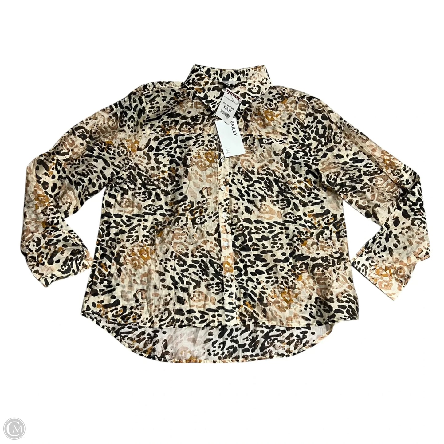 Top Long Sleeve By Bailey 44 In Animal Print, Size: M