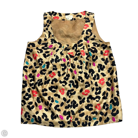 Top Sleeveless Designer By Kate Spade In Animal Print, Size: M