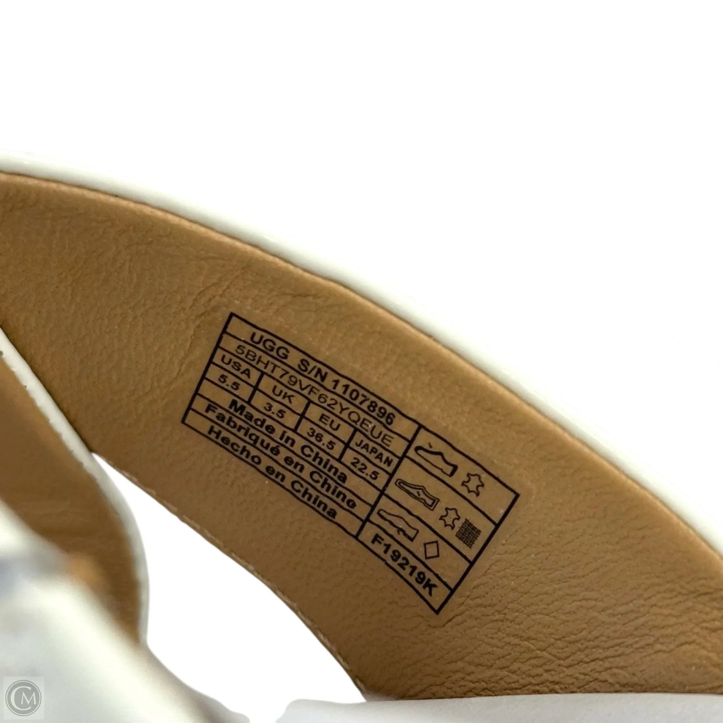 Sandals Designer By Ugg In White, Size: 5.5