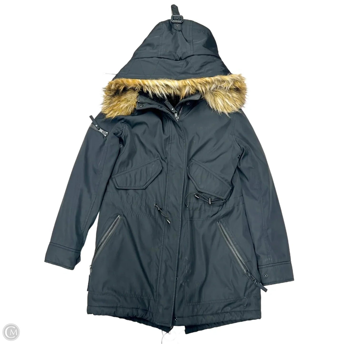 Coat Puffer & Quilted By Aqua In Black, Size: Xs