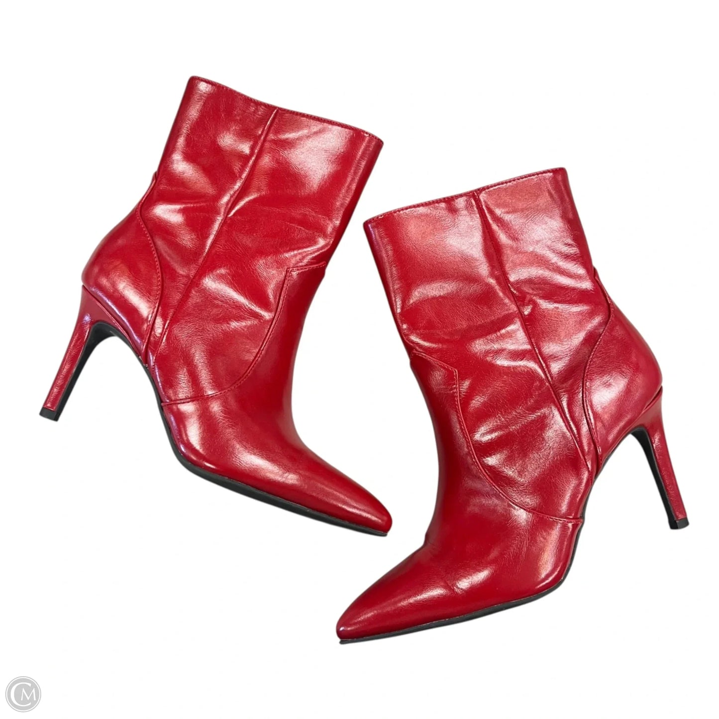 Boots Ankle Heels By Report In Red, Size: 7