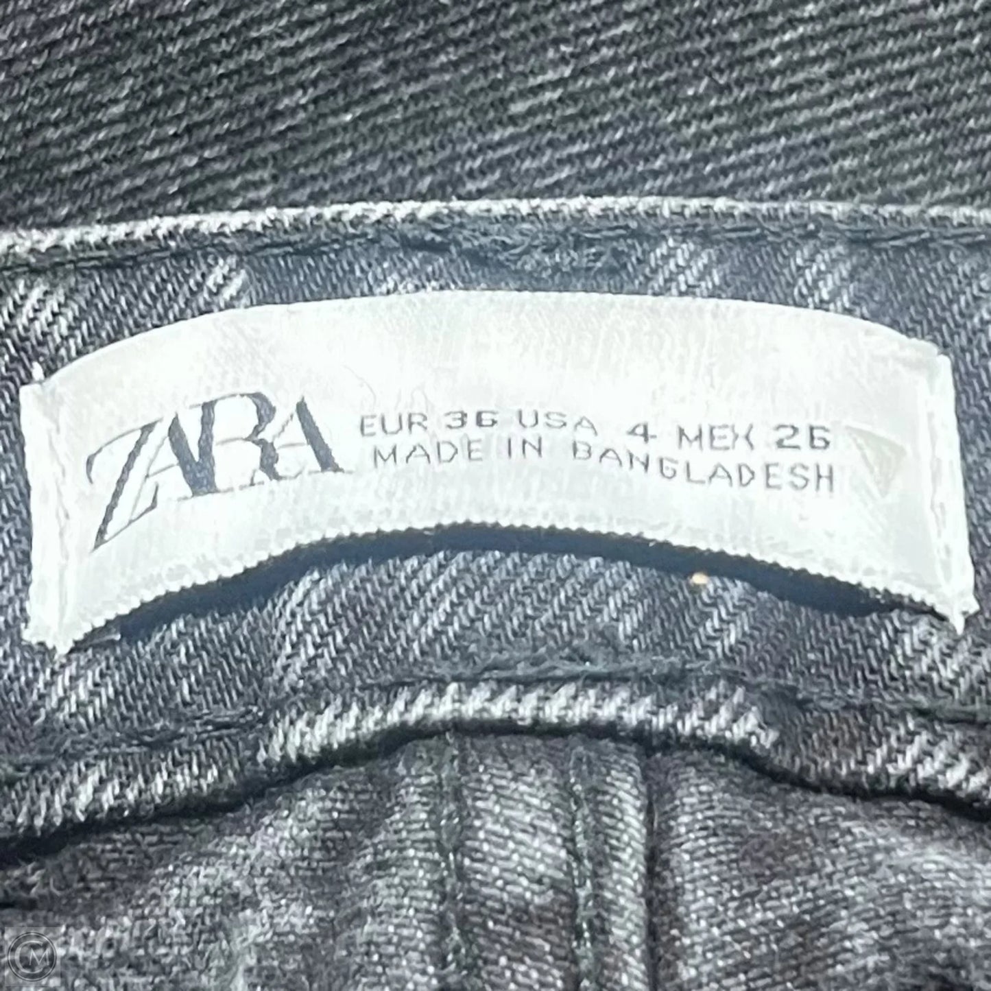 Jeans Boyfriend By Zara In Black Denim, Size: 4