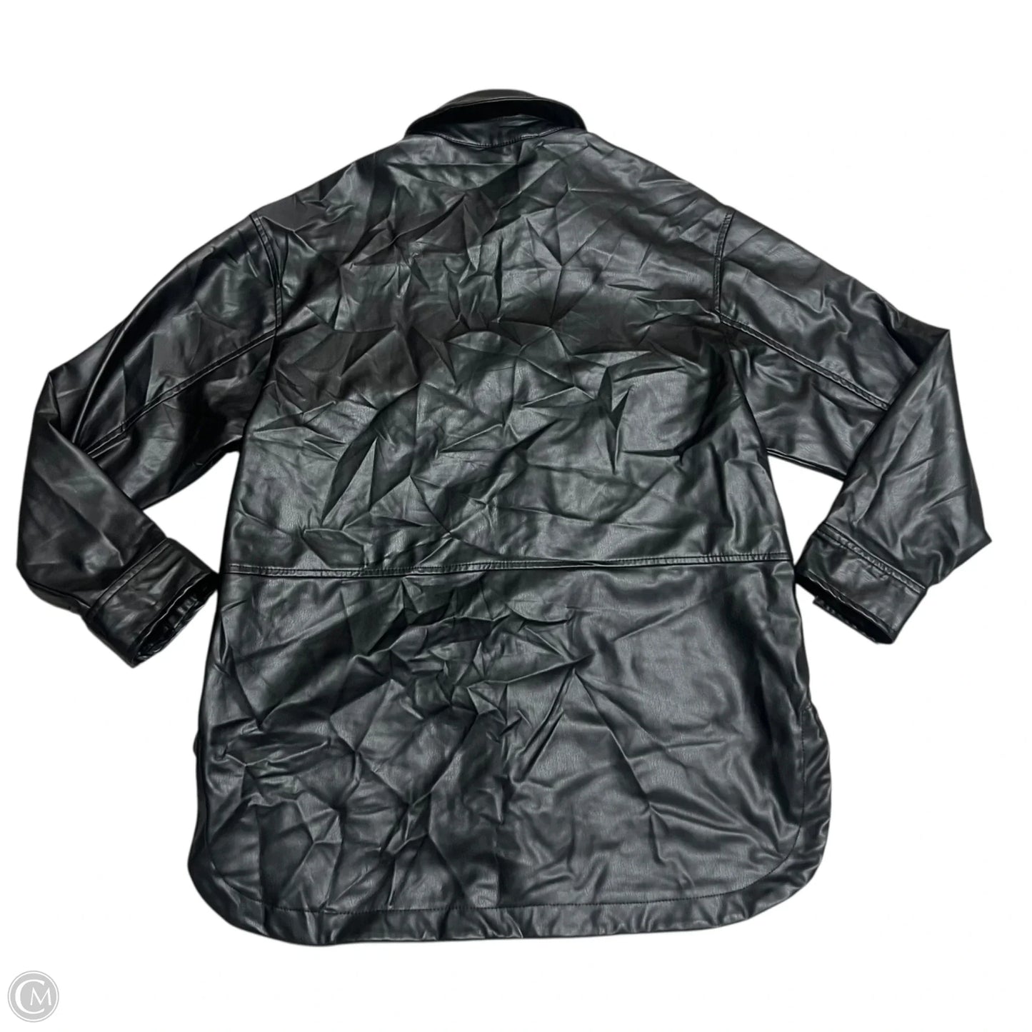 Jacket Shirt By Zara In Black, Size: Xs