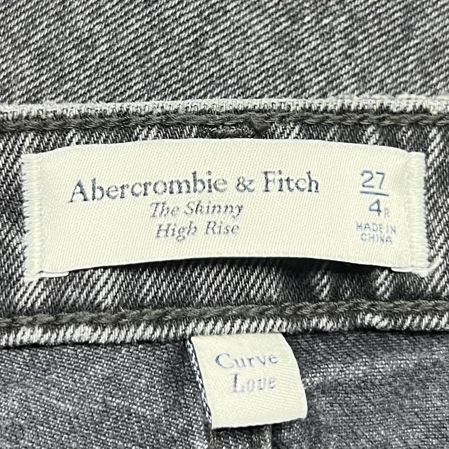 Jeans Skinny By Abercrombie And Fitch In Grey Denim, Size: 4