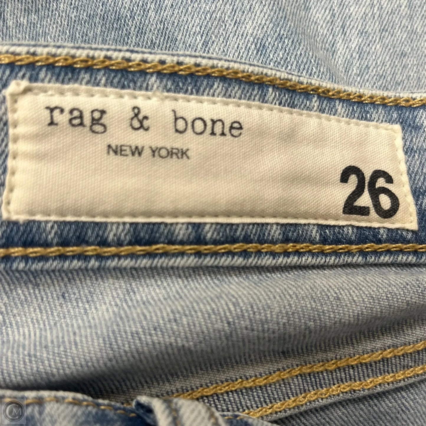 Jeans Skinny By Rag And Bone In Blue Denim, Size: 2