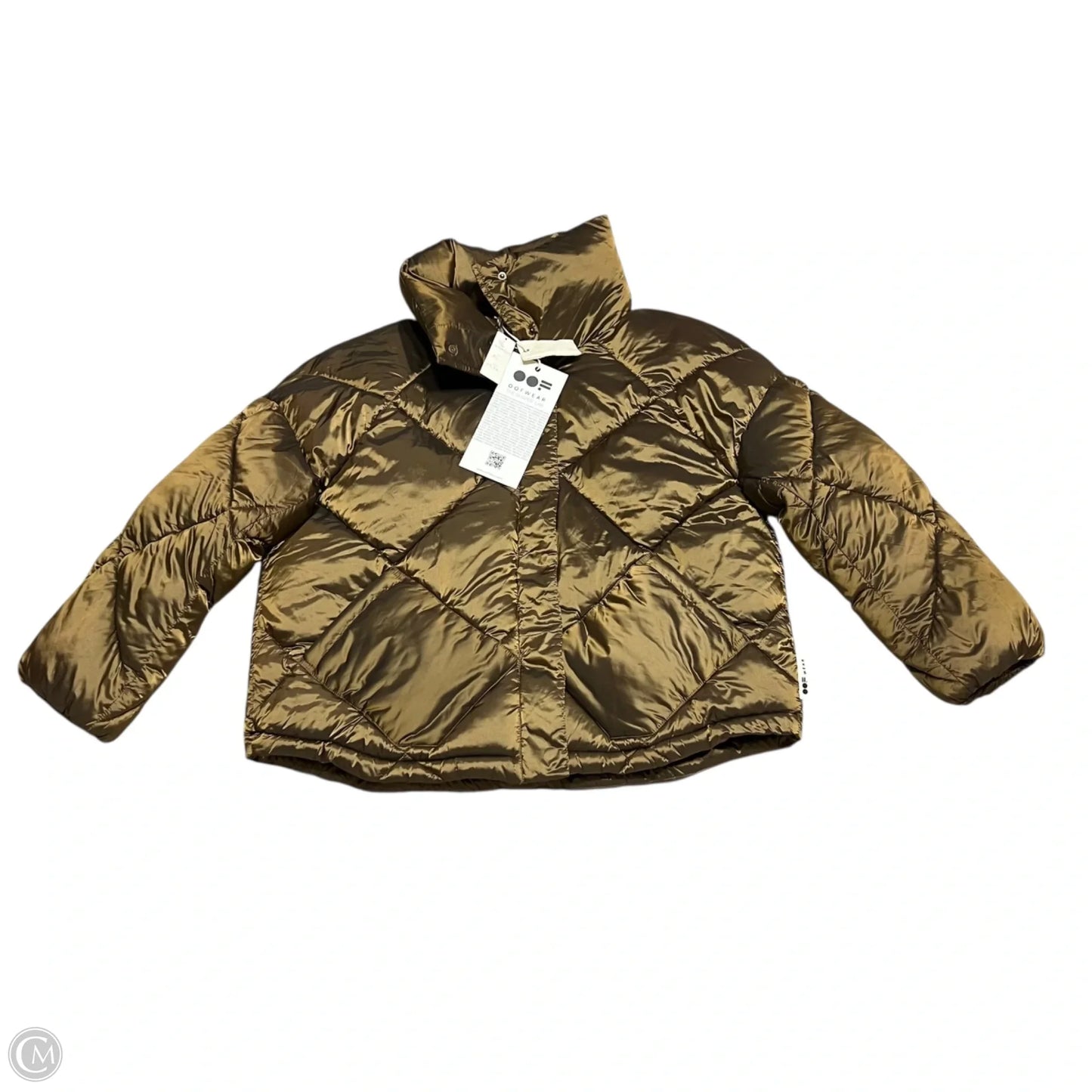 Coat Puffer & Quilted By Oof Wear In Bronze, Size: Xl