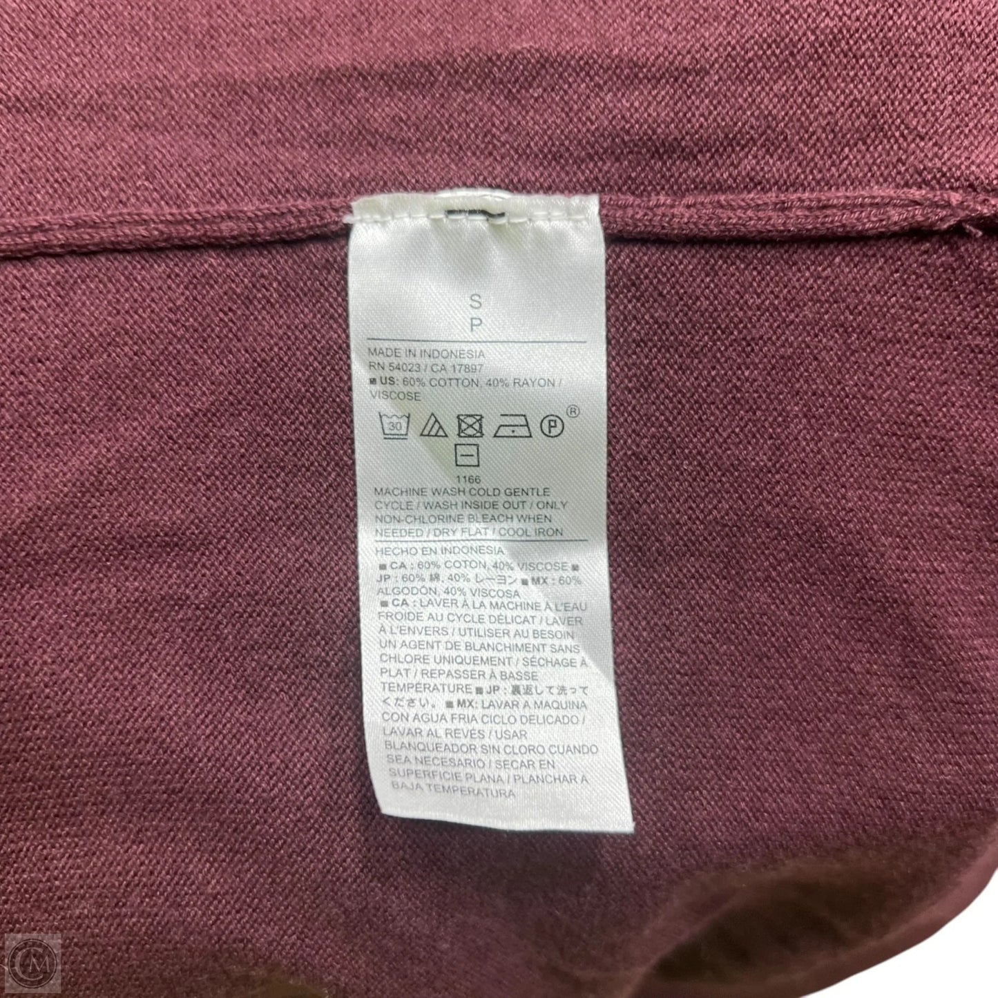 Sweater By Banana Republic In Maroon, Size: S