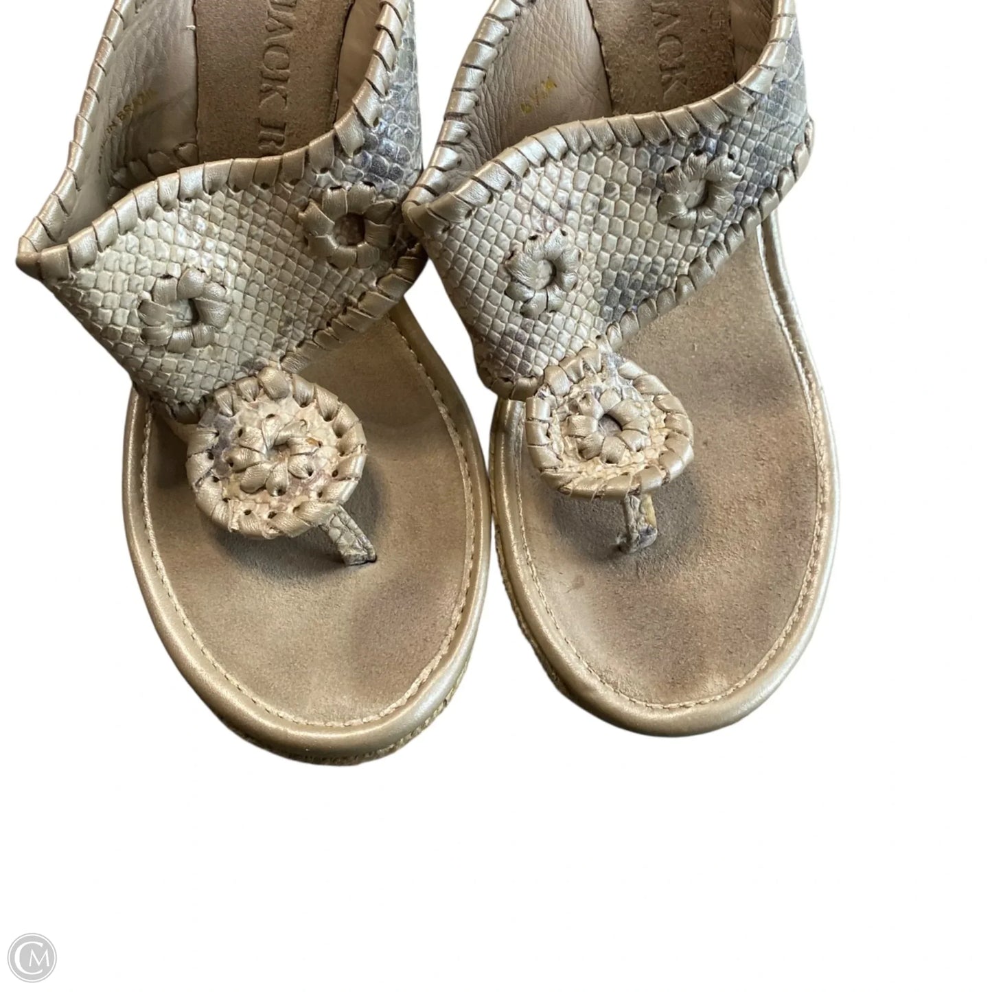 Sandals Heels Wedge By Jack Rogers In Tan, Size: 6.5