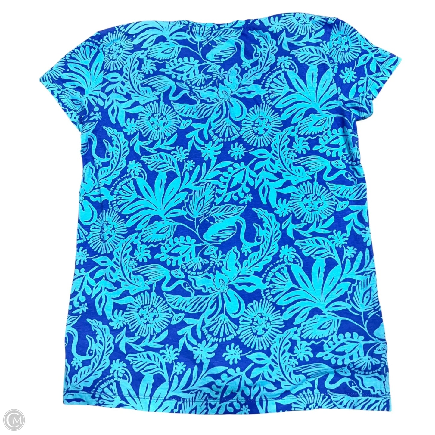 Top Short Sleeve Designer By Lilly Pulitzer In Blue, Size: Xs