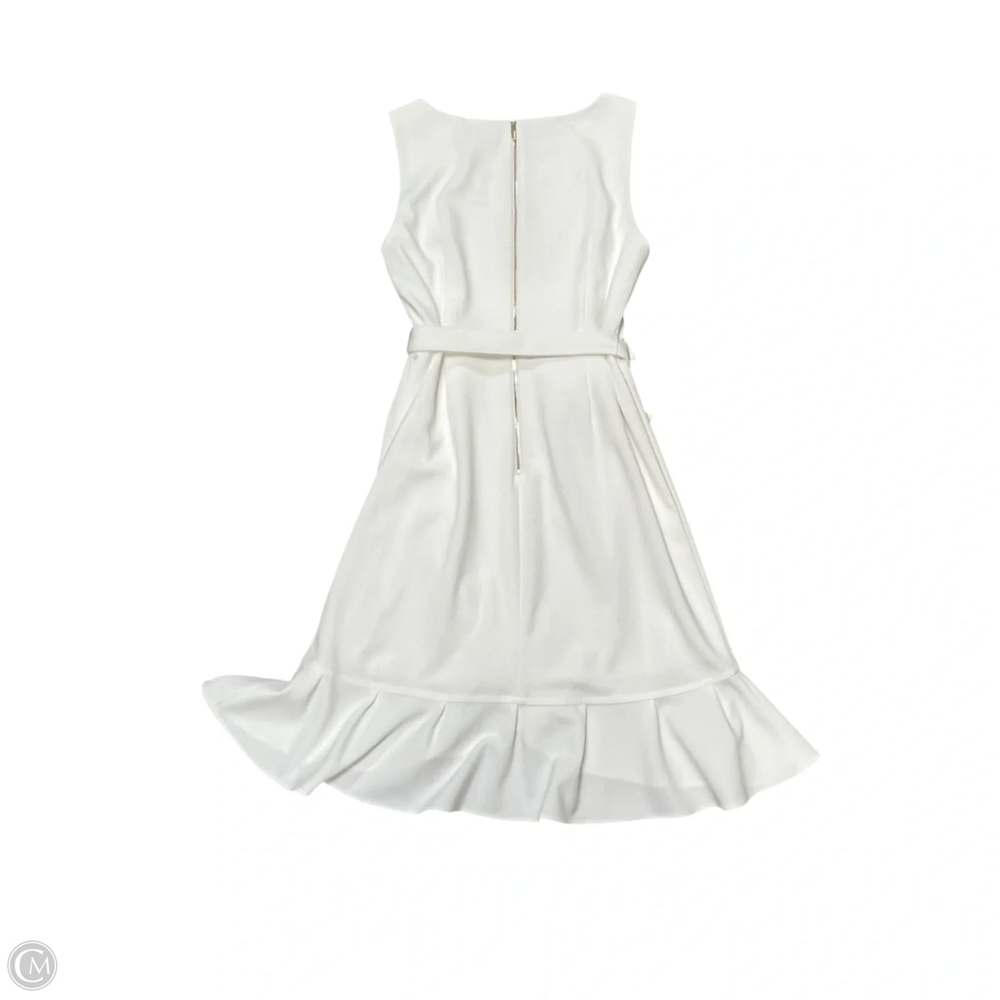Dress Casual Midi By Calvin Klein In White, Size: 12