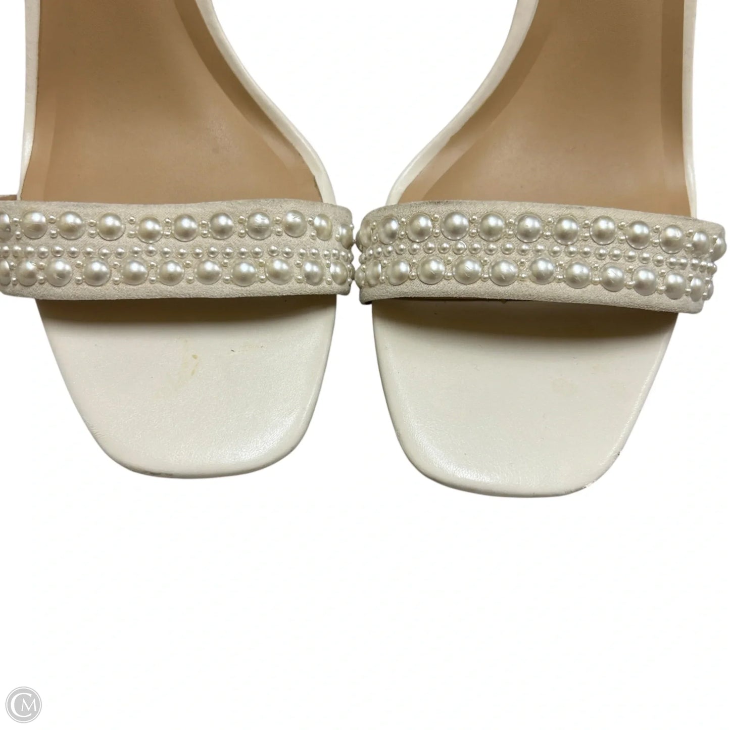 Sandals Heels Block By Inc In Cream, Size: 9
