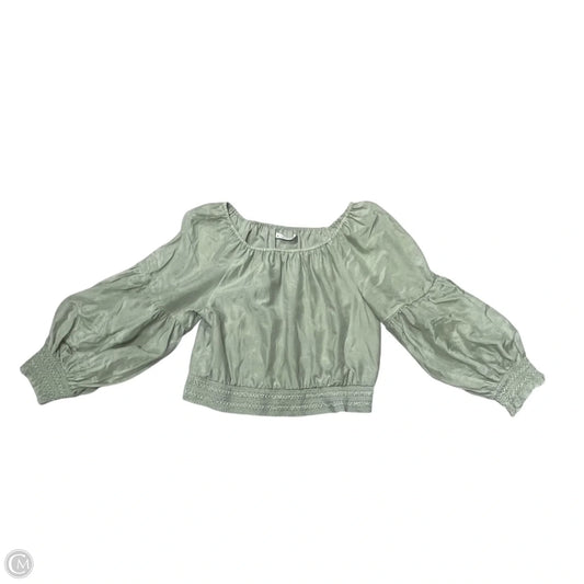 Top Long Sleeve Designer By Alice + Olivia In Green, Size: M