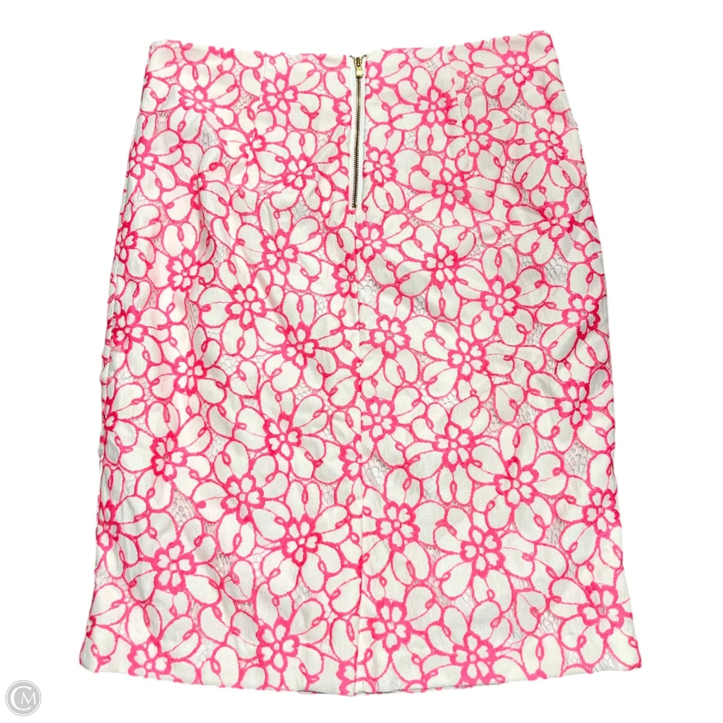 Skirt Designer By Lilly Pulitzer In Pink & White, Size: 8