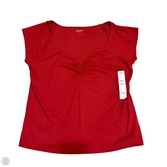 Top Short Sleeve By Old Navy In Red, Size: Xxl