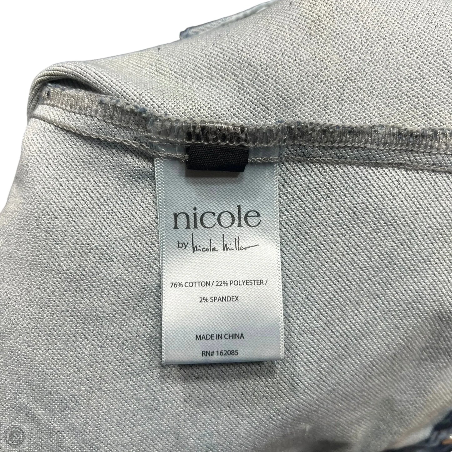 Jacket Denim By Nicole By Nicole Miller In Floral Print, Size: S
