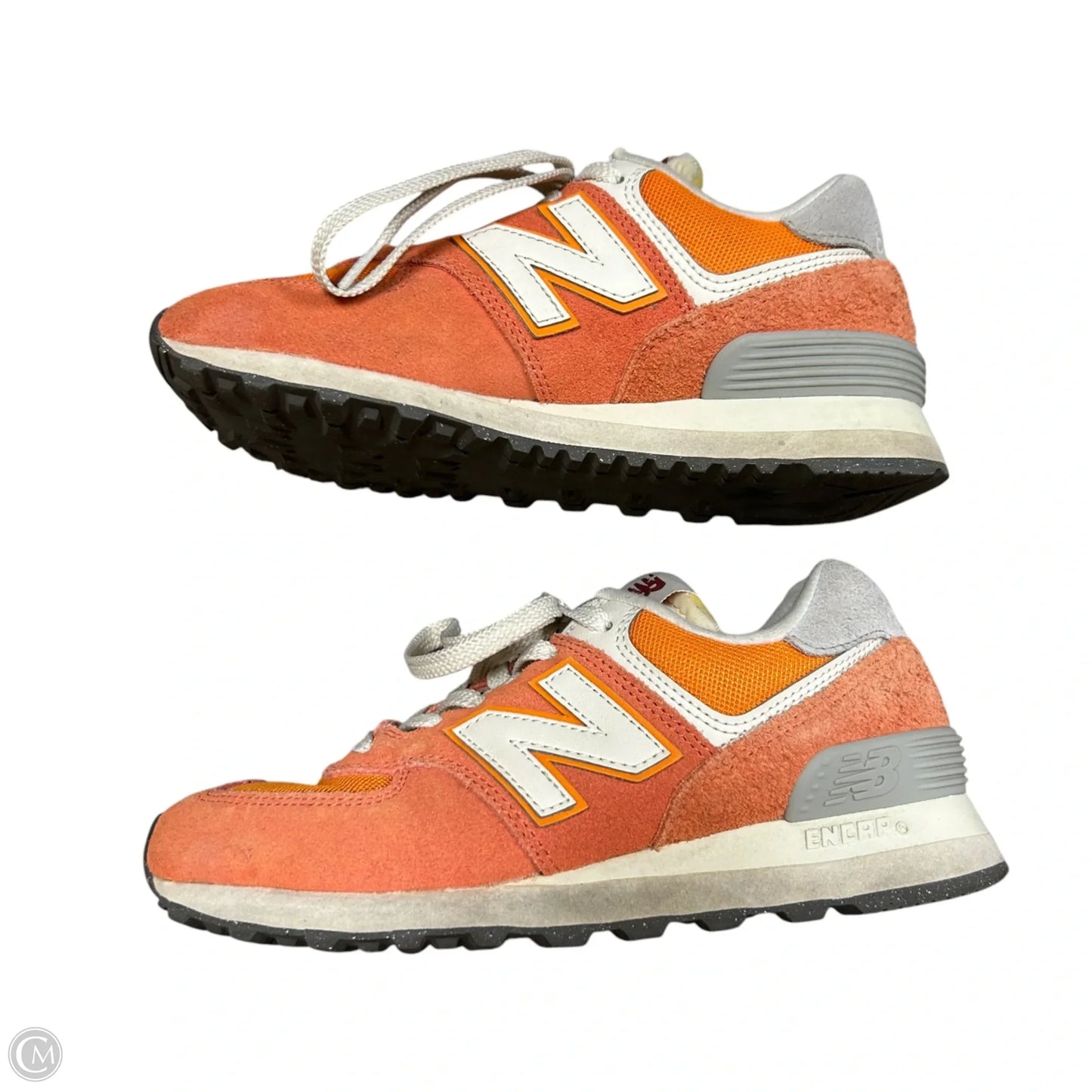 Shoes Sneakers By New Balance In Orange & White, Size: 5.5