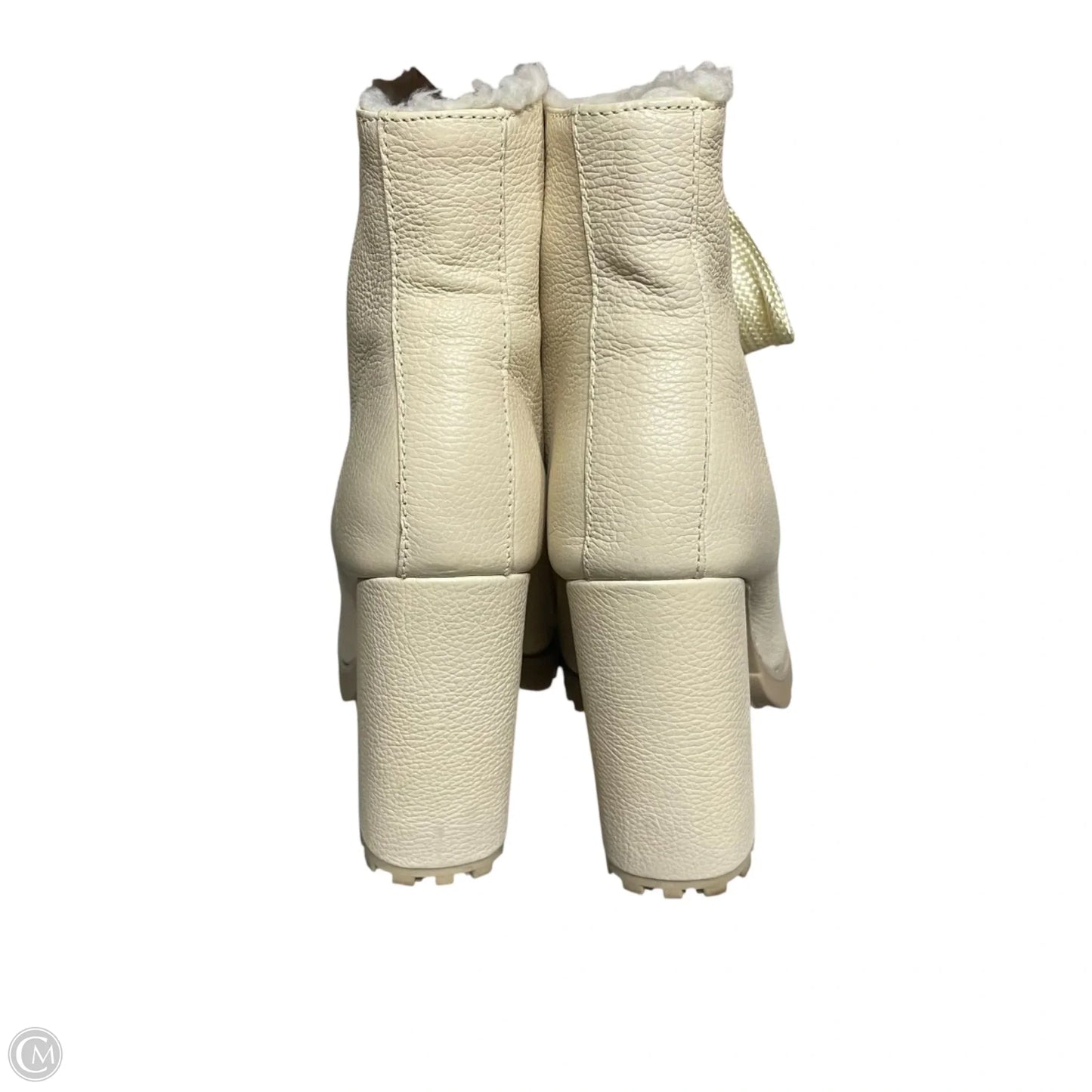 Boots Ankle Heels By Schutz In Cream, Size: 8
