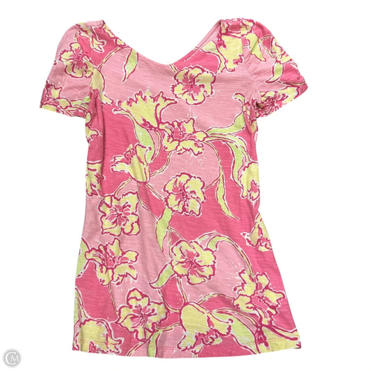 Top Short Sleeve Designer By Lilly Pulitzer In Pink, Size: S