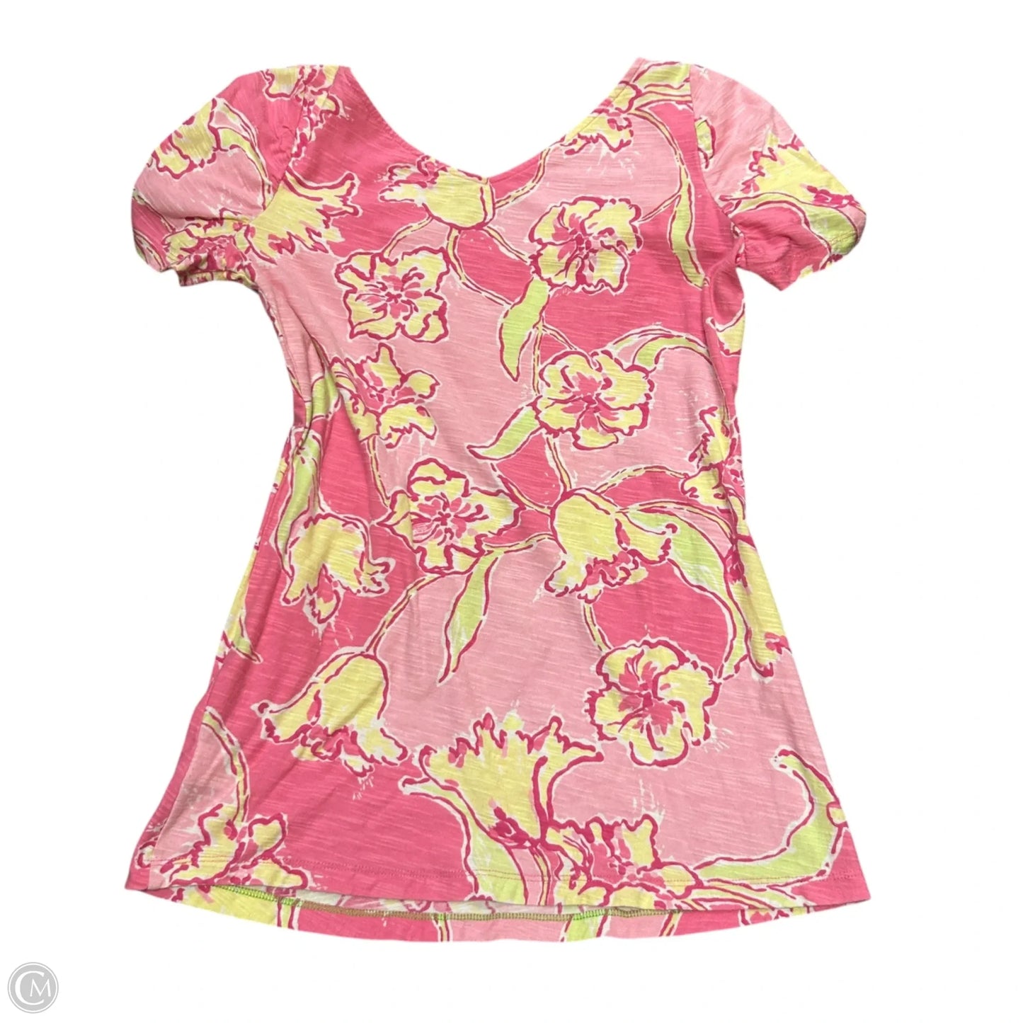 Top Short Sleeve Designer By Lilly Pulitzer In Pink, Size: S