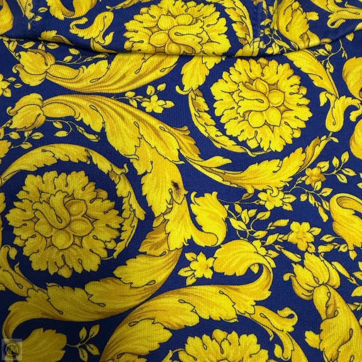 Sweatshirt Luxury Designer By Versace In Blue & Yellow, Size: 2x
