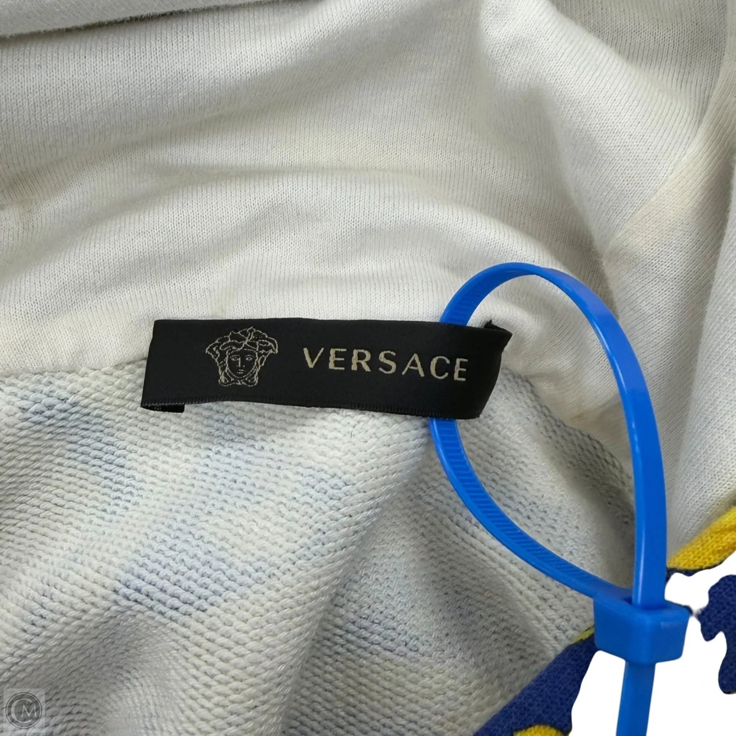 Sweatshirt Luxury Designer By Versace In Blue & Yellow, Size: 2x