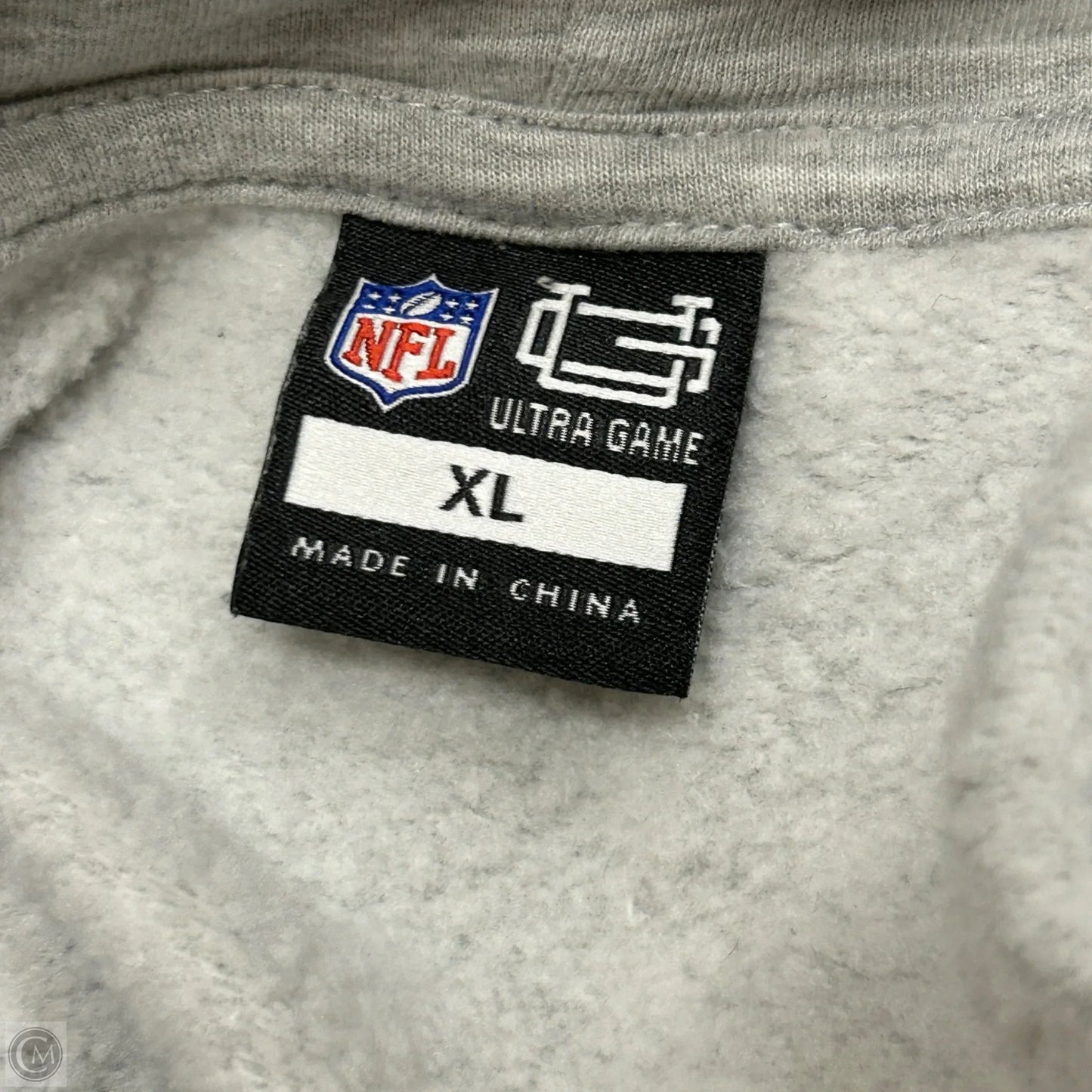 Sweatshirt Hoodie By Nfl In Grey, Size: Xl