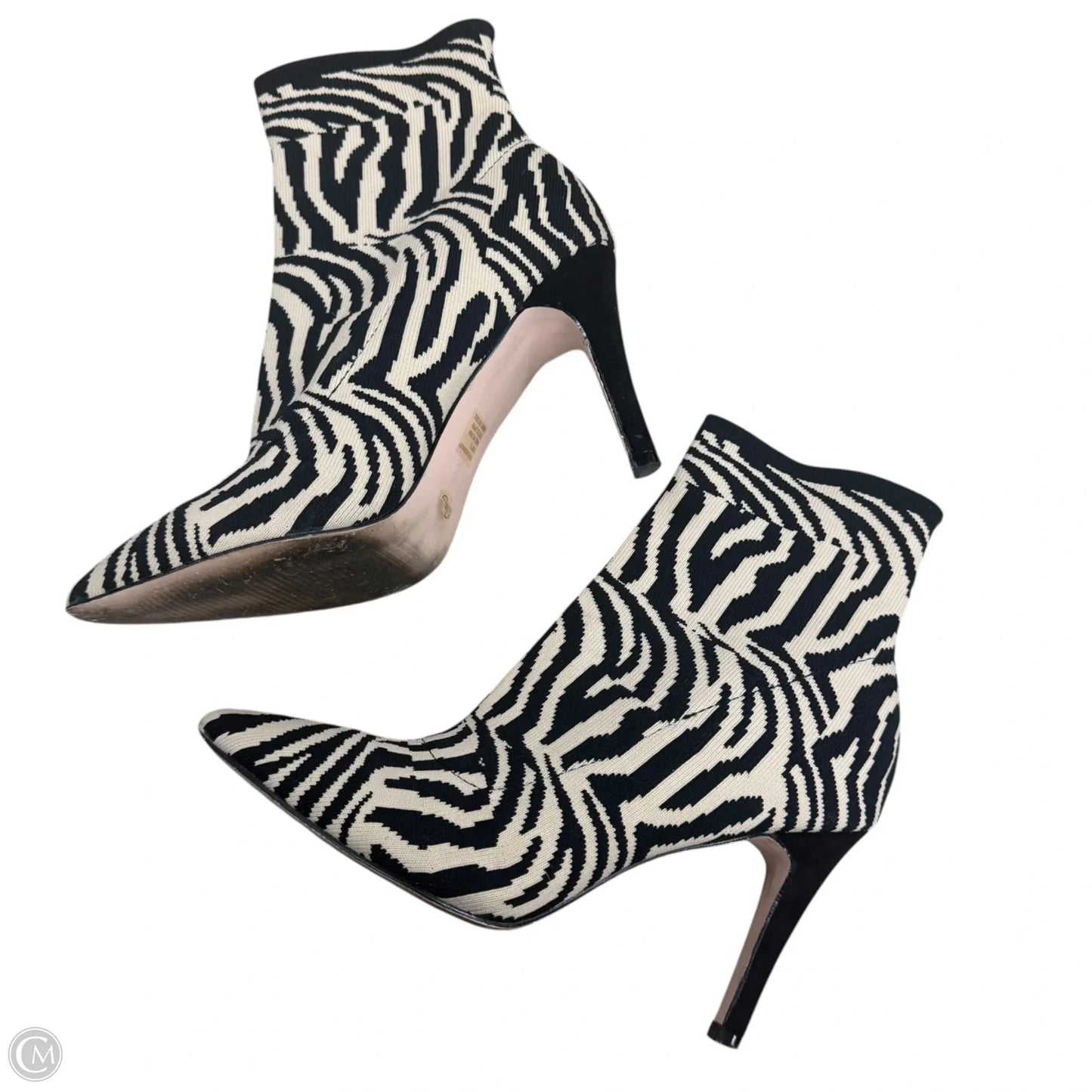Boots Ankle Heels By Mia In Black & Brown, Size: 7.5