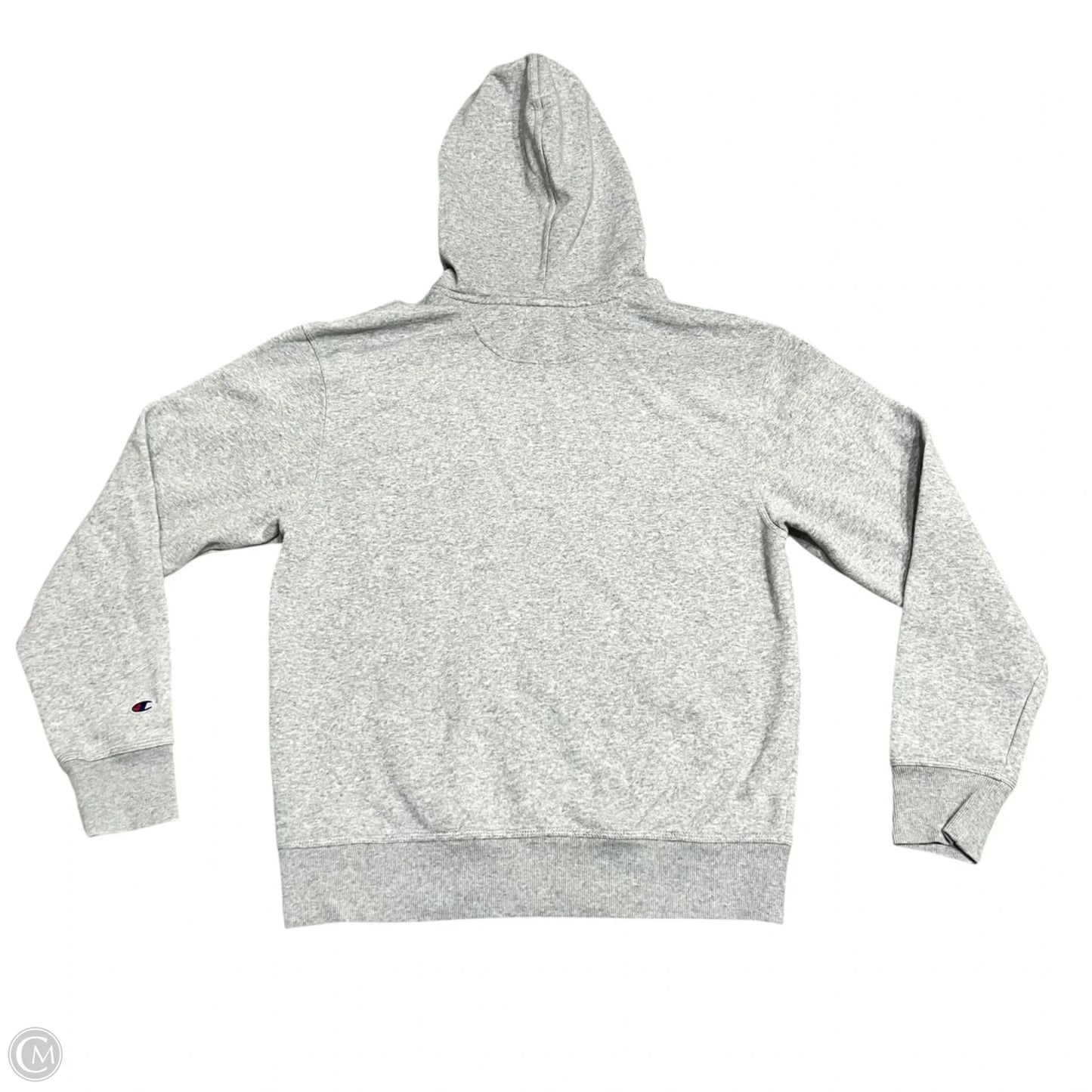 Athletic Sweatshirt Hoodie By Champion In Grey, Size: M