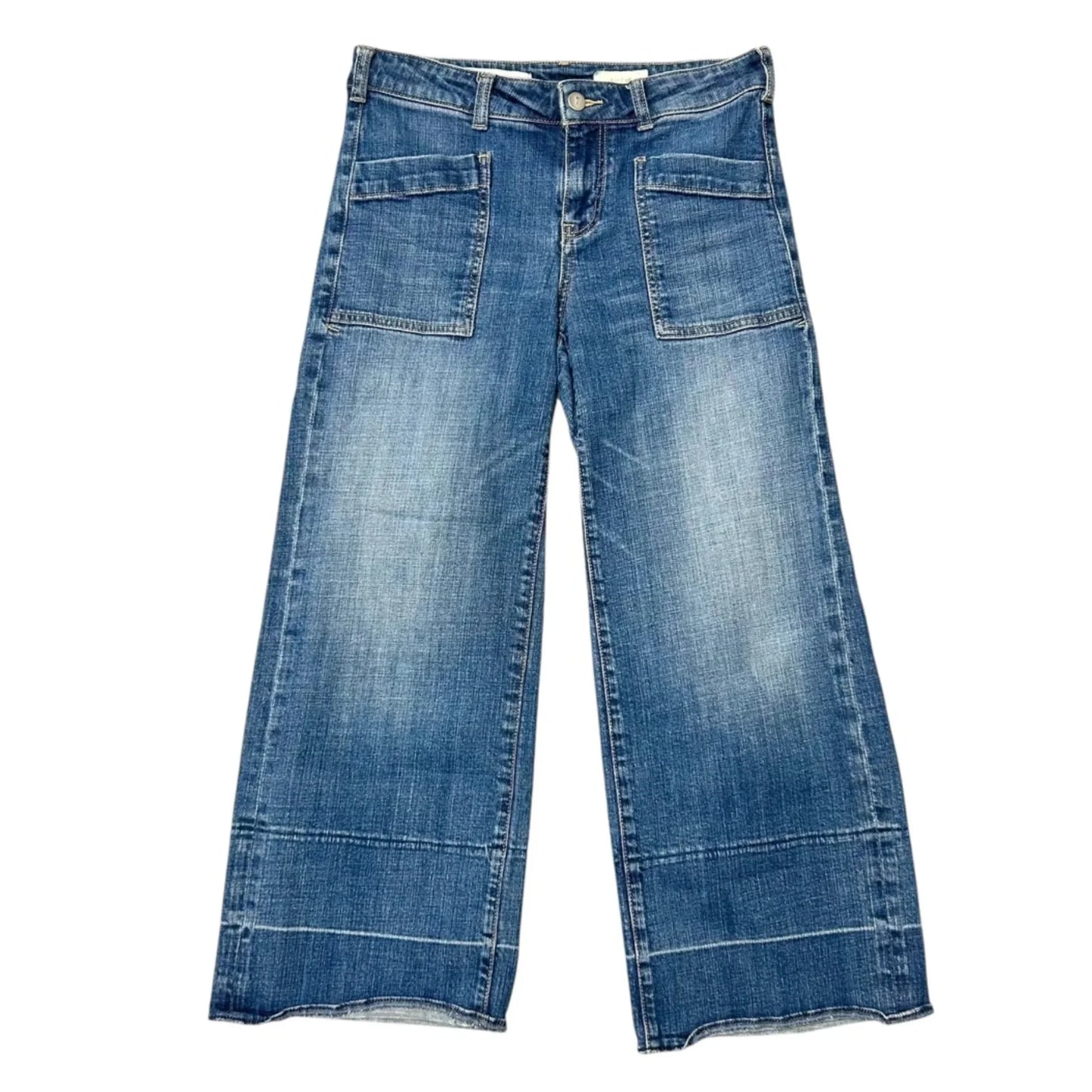 Jeans Cropped By Pilcro In Blue Denim, Size: 6