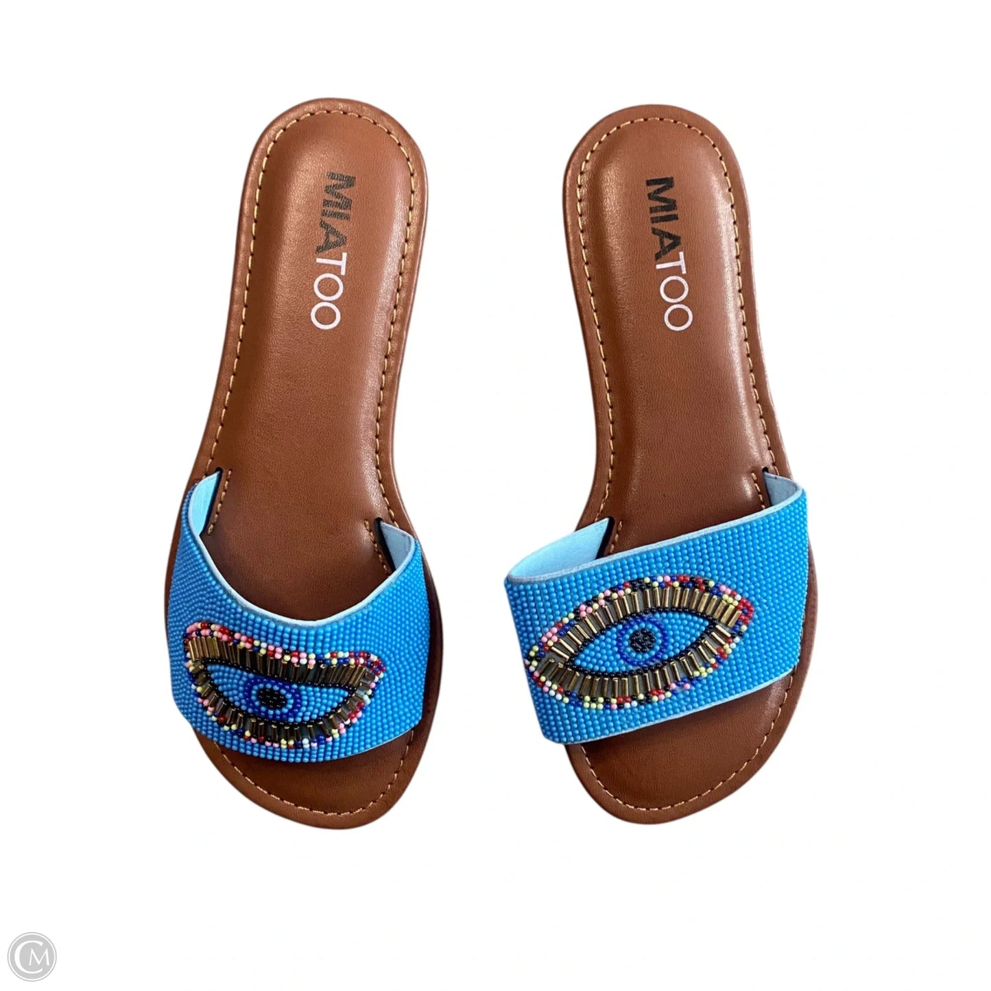 Shoes Flats By Mia Too In Blue & Brown, Size: 7