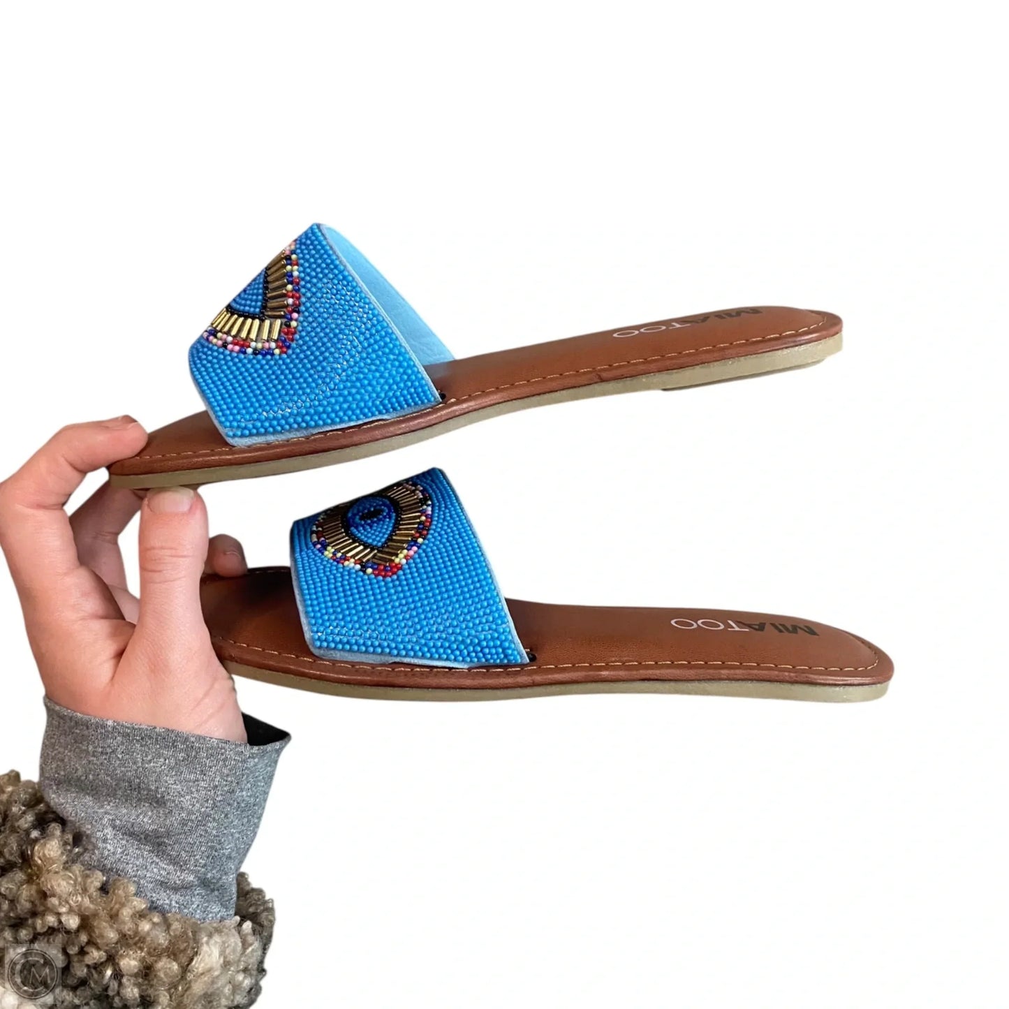 Shoes Flats By Mia Too In Blue & Brown, Size: 7