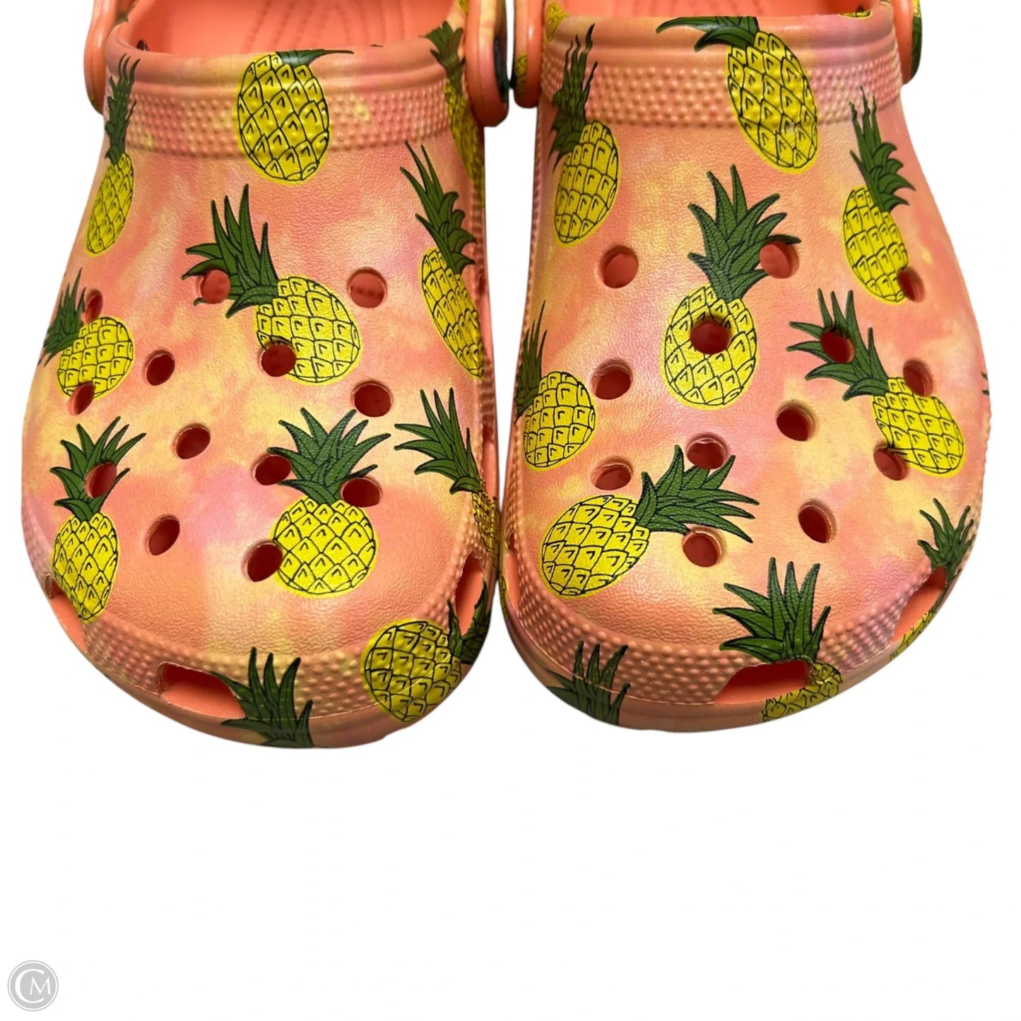 Shoes Flats By Crocs In Orange & Yellow, Size: 7