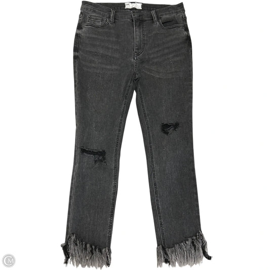 Pants Cropped By Free People In Black Denim, Size: 4