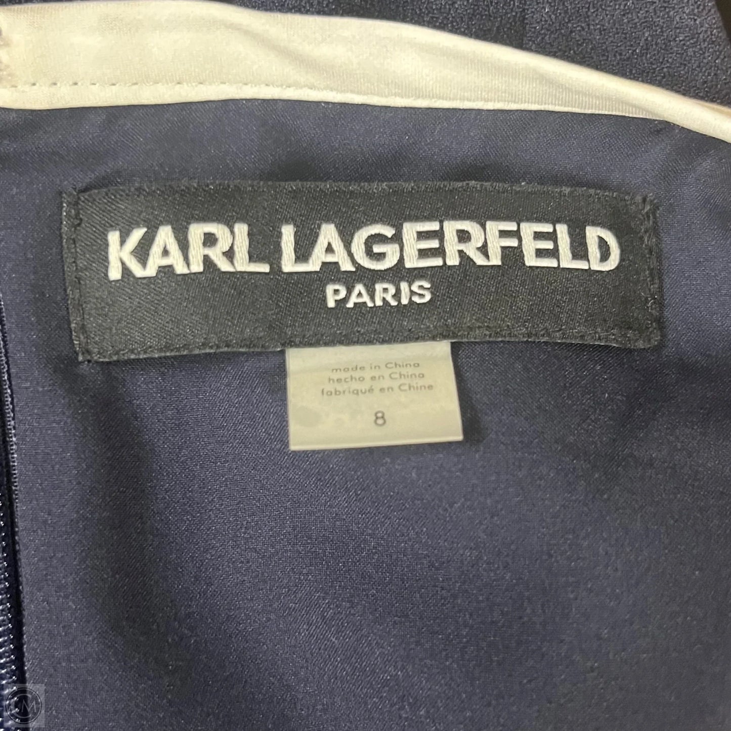 Dress Designer By Karl Lagerfeld In Navy, Size: 8