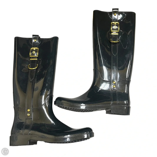 Boots Designer By Coach In Black, Size: 10