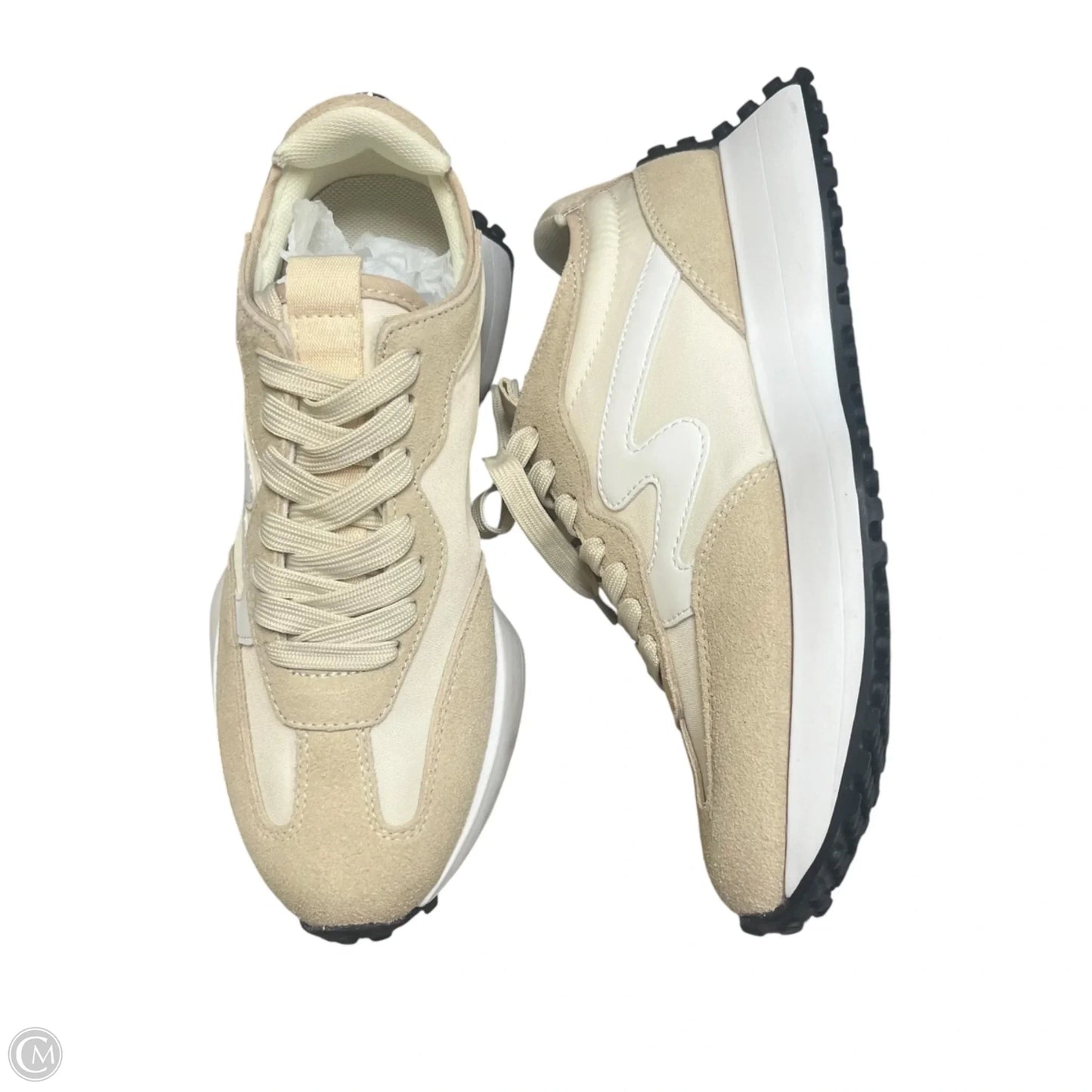 Shoes Sneakers By Steve Madden In Cream & Tan, Size: 7.5