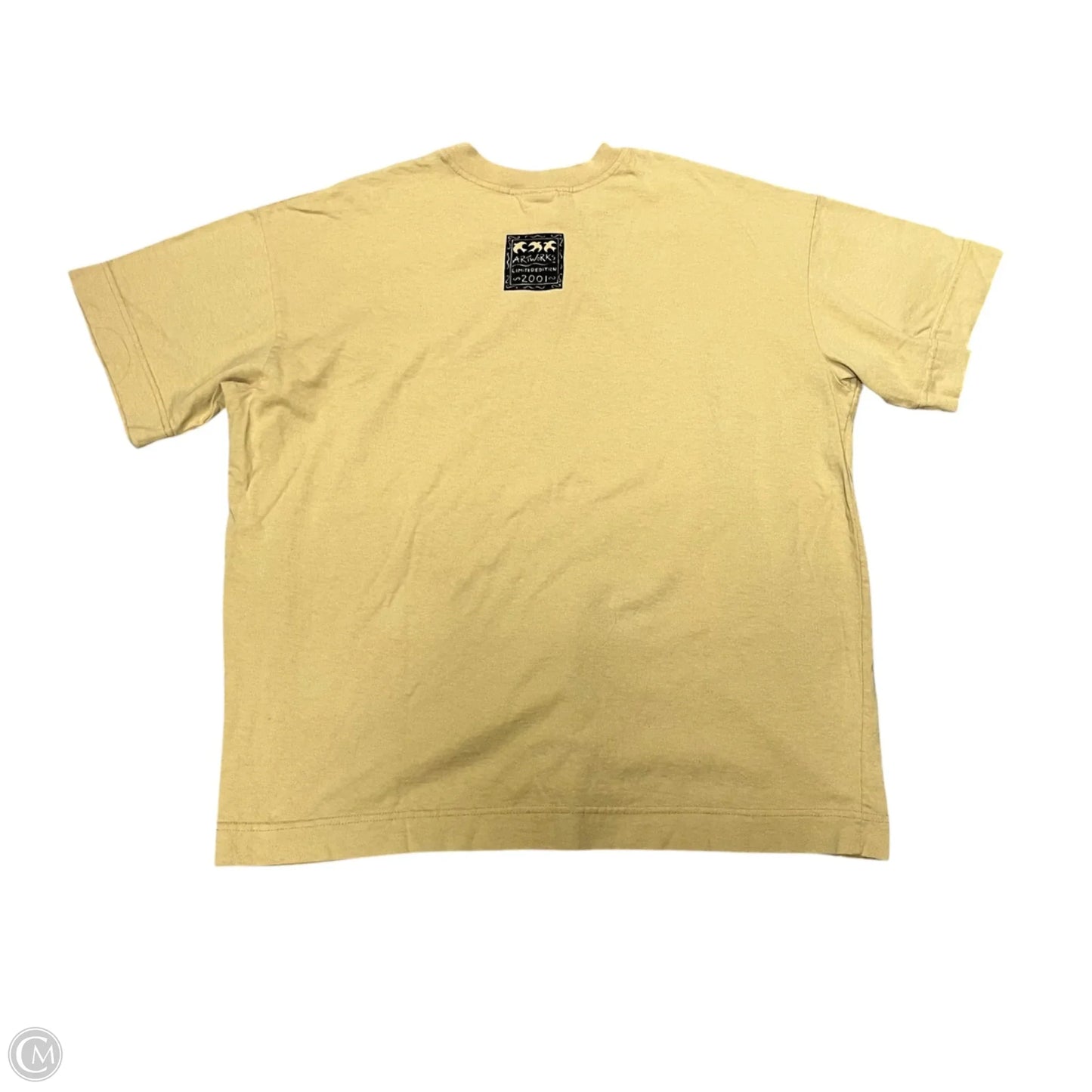 Top Short Sleeve By Artworks In Tan, Size: M