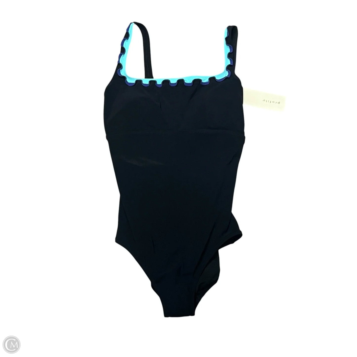 Swimsuit By Profile In Black & Blue, Size: L