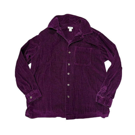 Jacket Shirt By L.l. Bean In Purple, Size: M