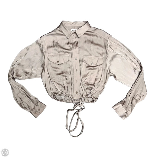 Top Long Sleeve By Top Shop In Tan, Size: S