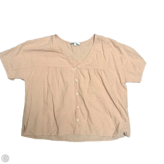 Top Short Sleeve By Madewell In Peach, Size: S