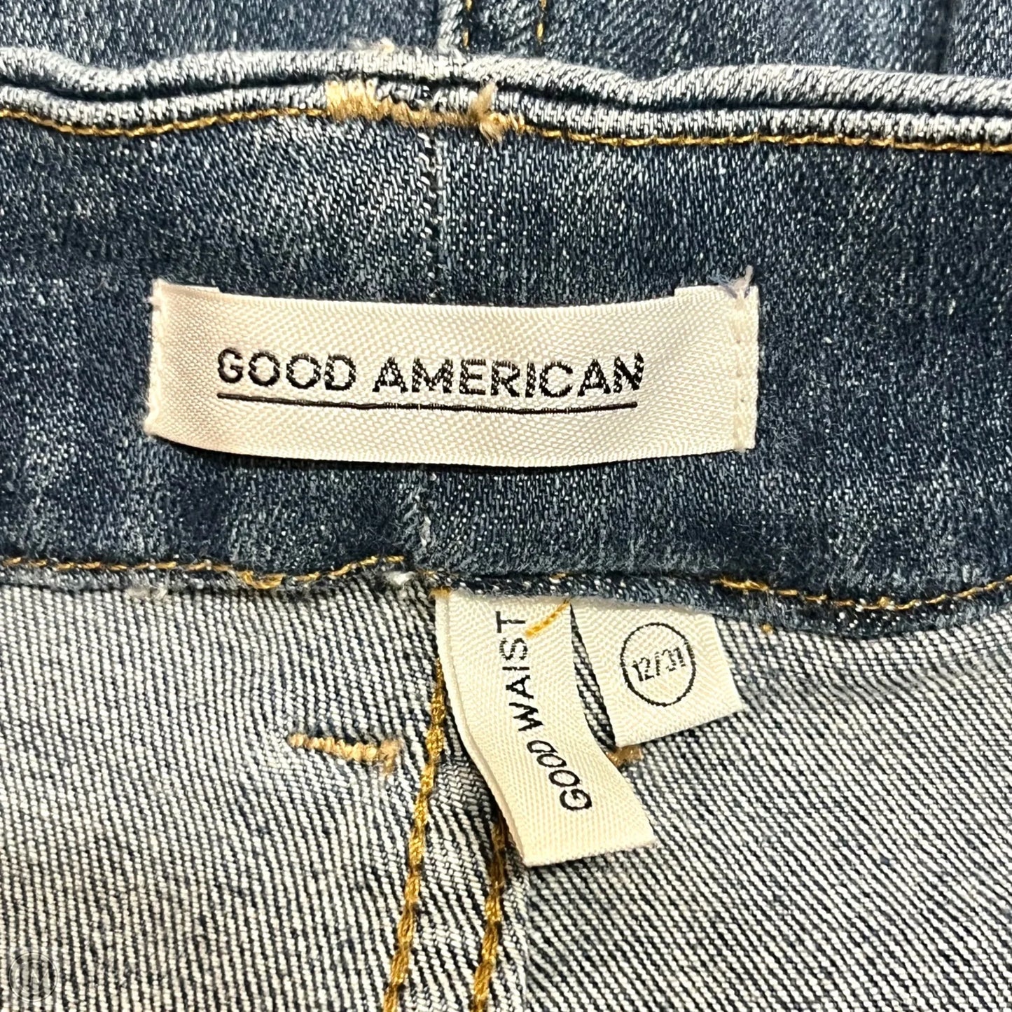 Jeans Skinny By Good American In Blue, Size: 12