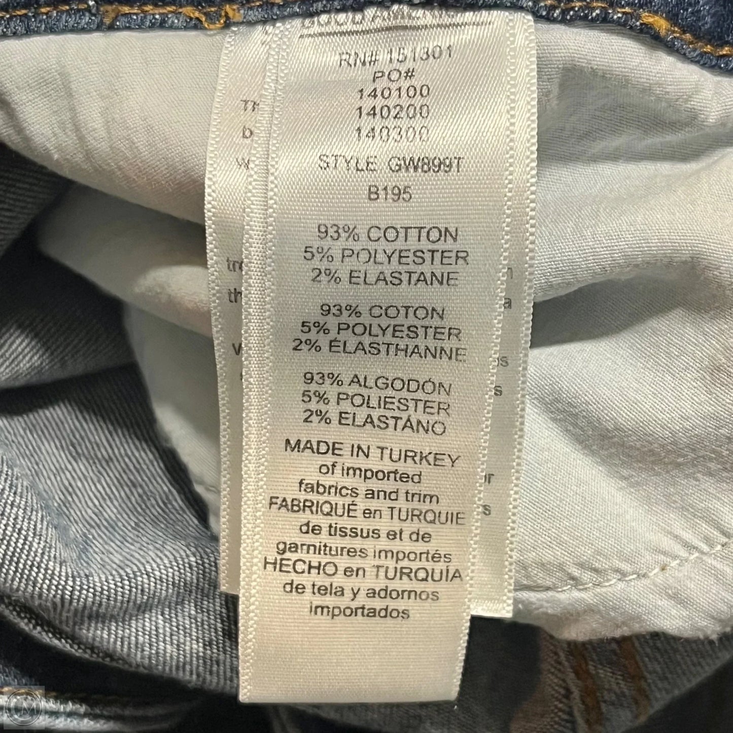 Jeans Skinny By Good American In Blue, Size: 12