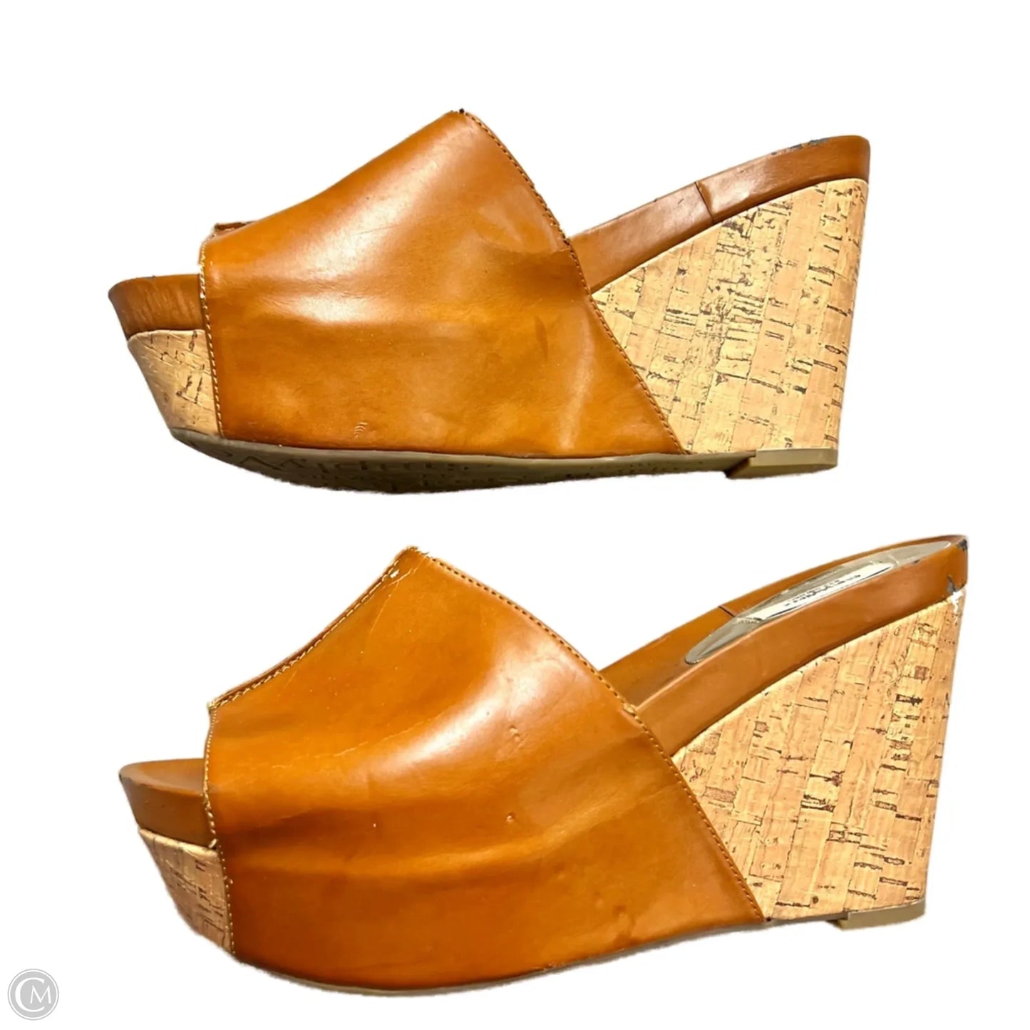 Sandals Heels Platform By Simply Vera In Brown, Size: 10