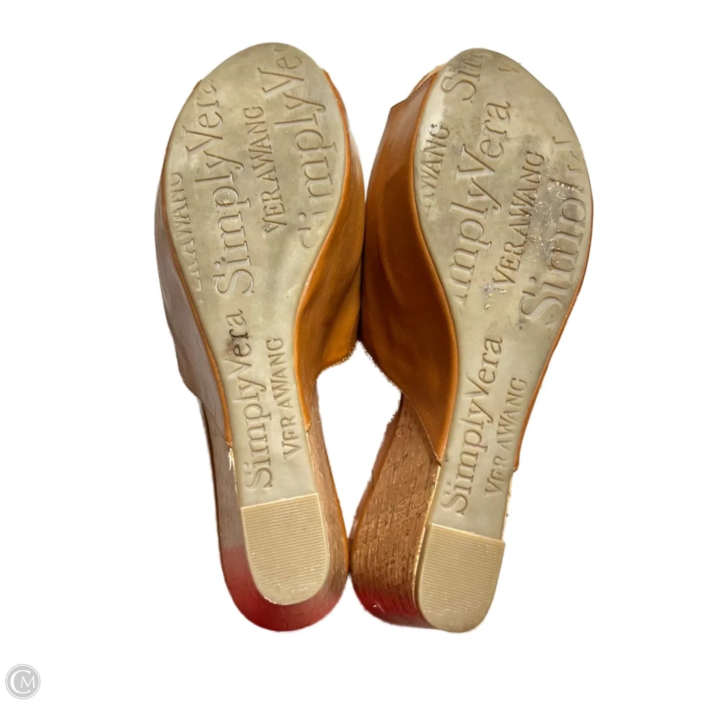 Sandals Heels Platform By Simply Vera In Brown, Size: 10