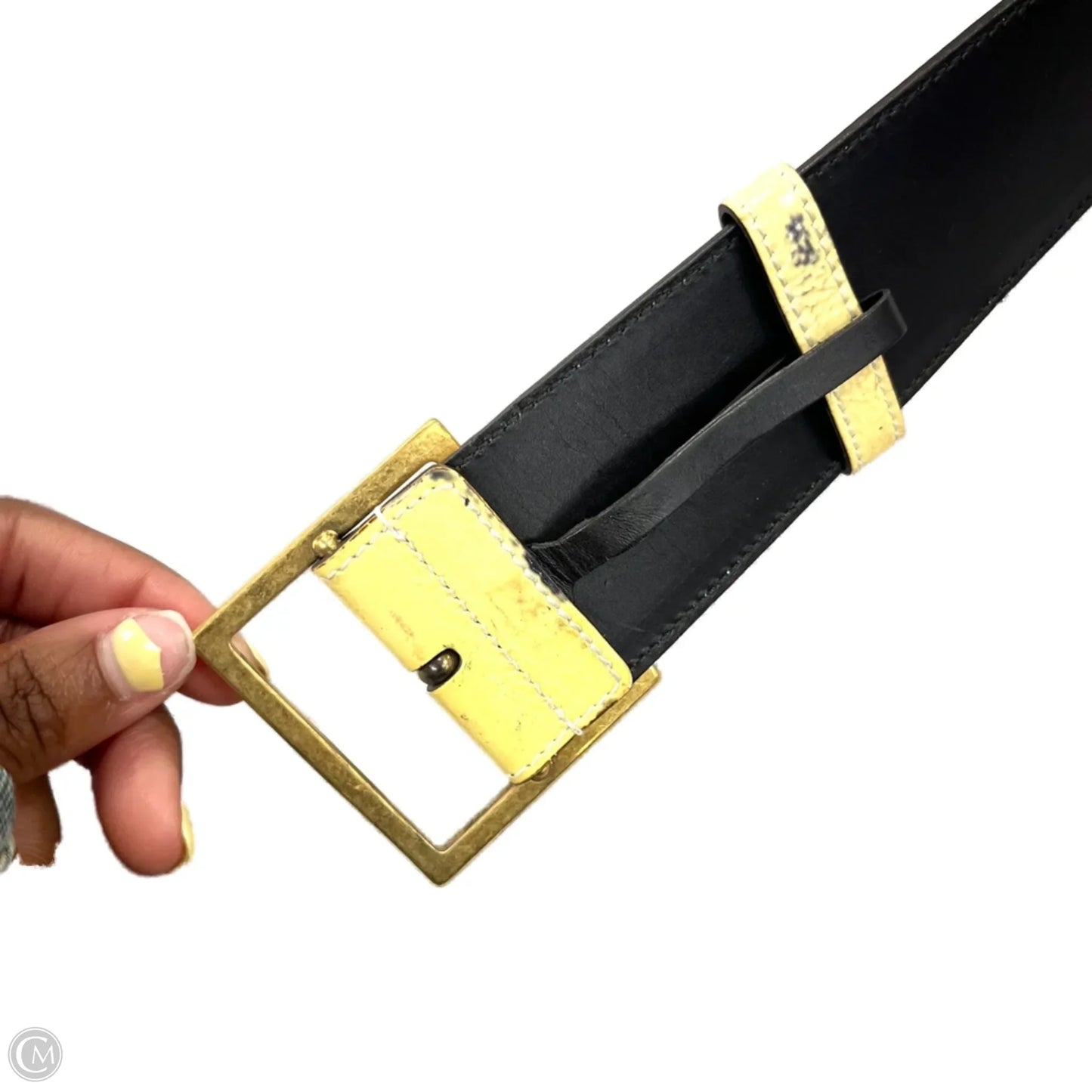 Belt Luxury Designer By Yves Saint Laurent, Size: S